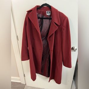 Anne Kline Maroon coat!